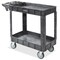 Dryser Utility Cart with Wheels, 40" x 17" Heavy Duty 550 lb. Capacity with Shelves - 2 Tier Rolling Cart with Four 5" Swivel Casters for Warehouse, Garage, Cleaning